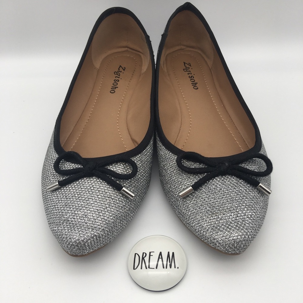 Zigi Soho Silver Flat Shoes